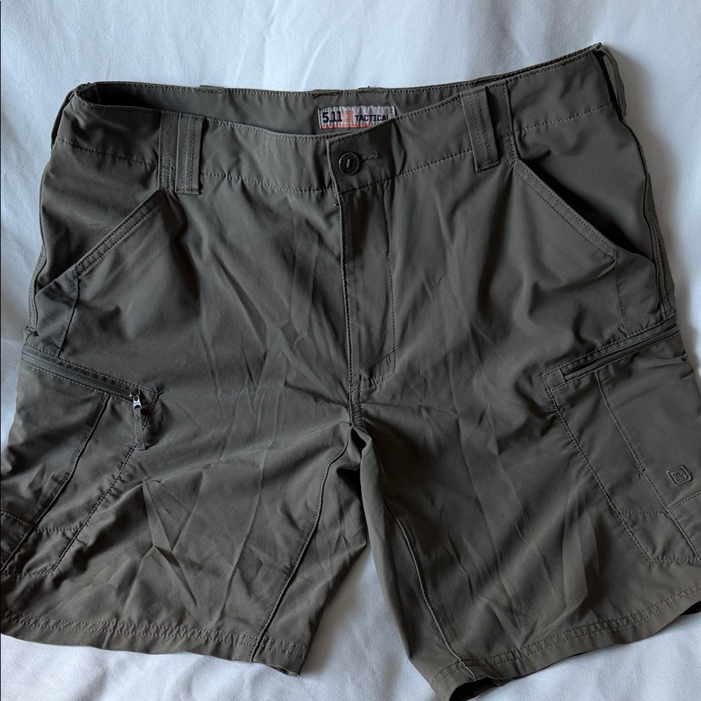 5.11 Tactical Men's Olive Cargo Shorts - Dark Olive